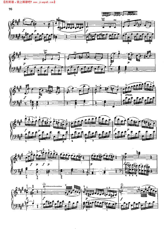 奏鸣曲Nr.284钢琴谱