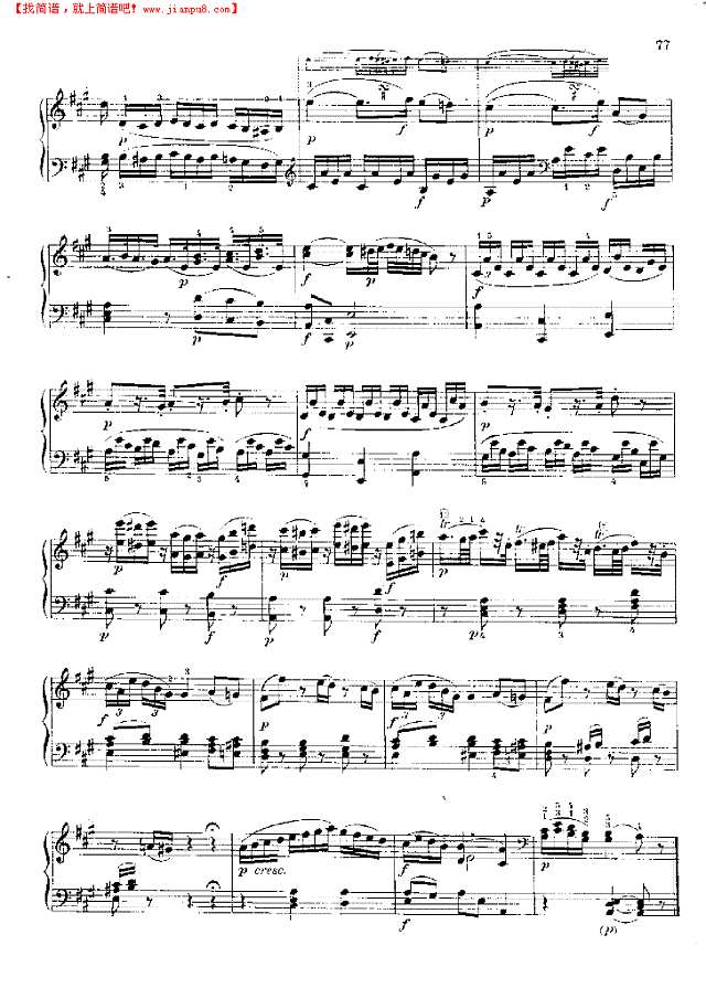 奏鸣曲Nr.284钢琴谱