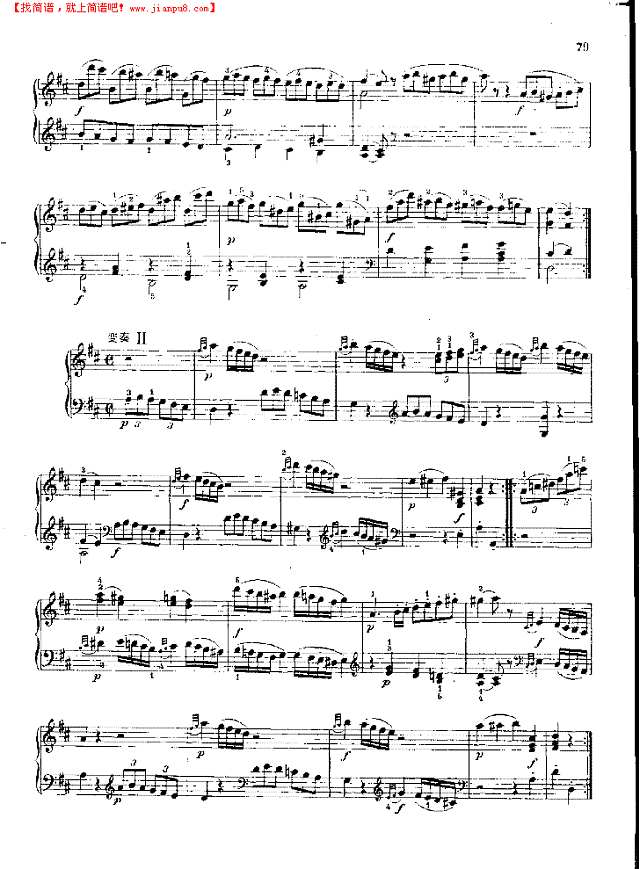 奏鸣曲Nr.284钢琴谱