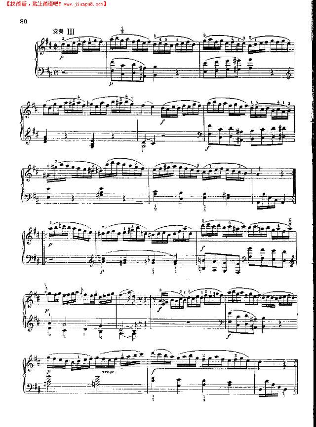 奏鸣曲Nr.284钢琴谱