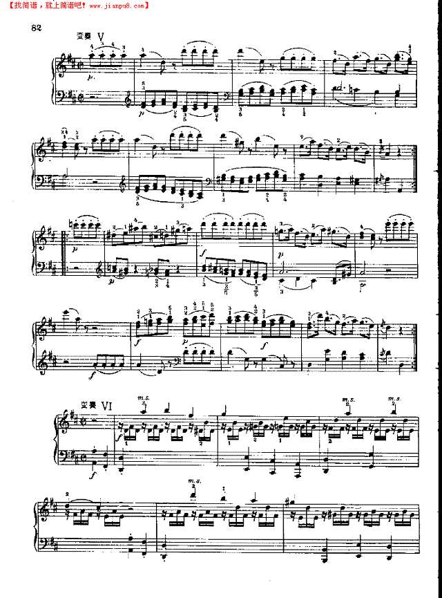 奏鸣曲Nr.284钢琴谱