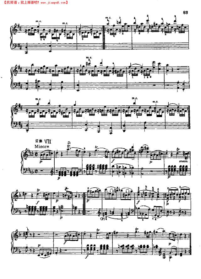 奏鸣曲Nr.284钢琴谱