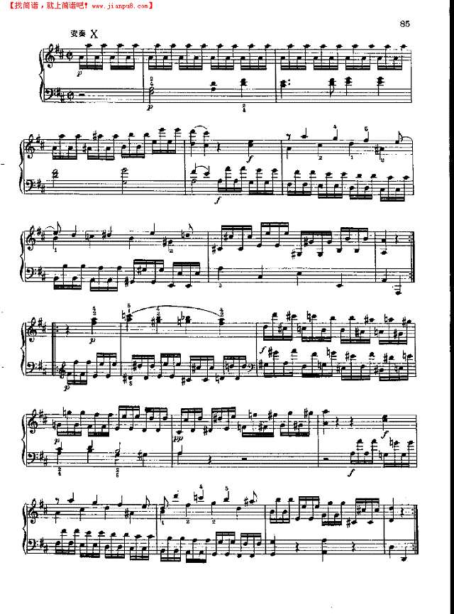 奏鸣曲Nr.284钢琴谱