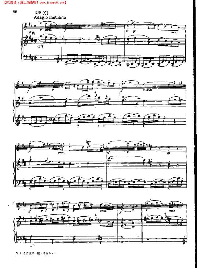 奏鸣曲Nr.284钢琴谱