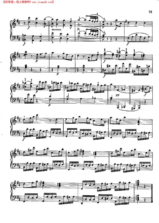 奏鸣曲Nr.284钢琴谱