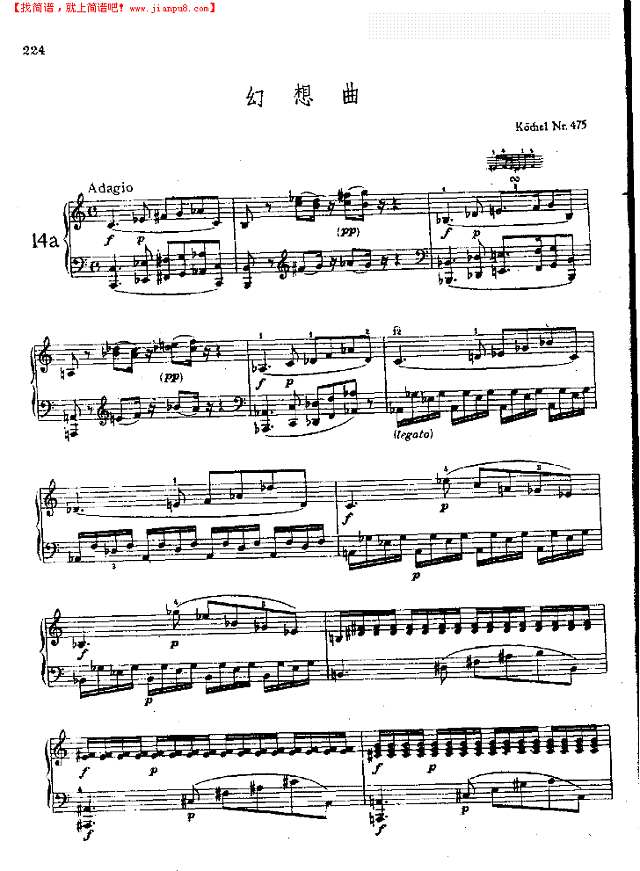 奏鸣曲Nr.475钢琴谱