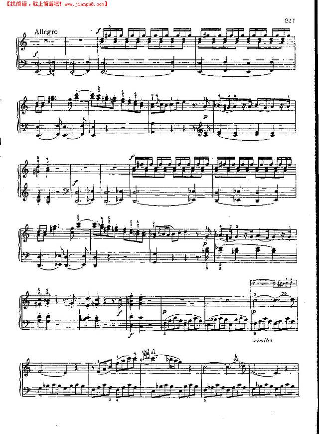 奏鸣曲Nr.475钢琴谱