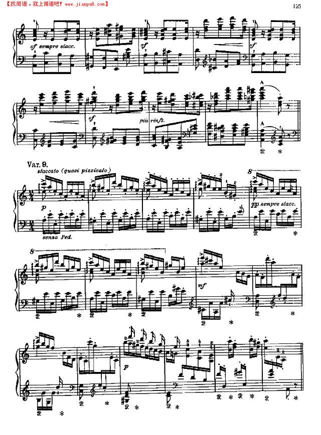 帕格尼尼-练习曲第六首钢琴谱