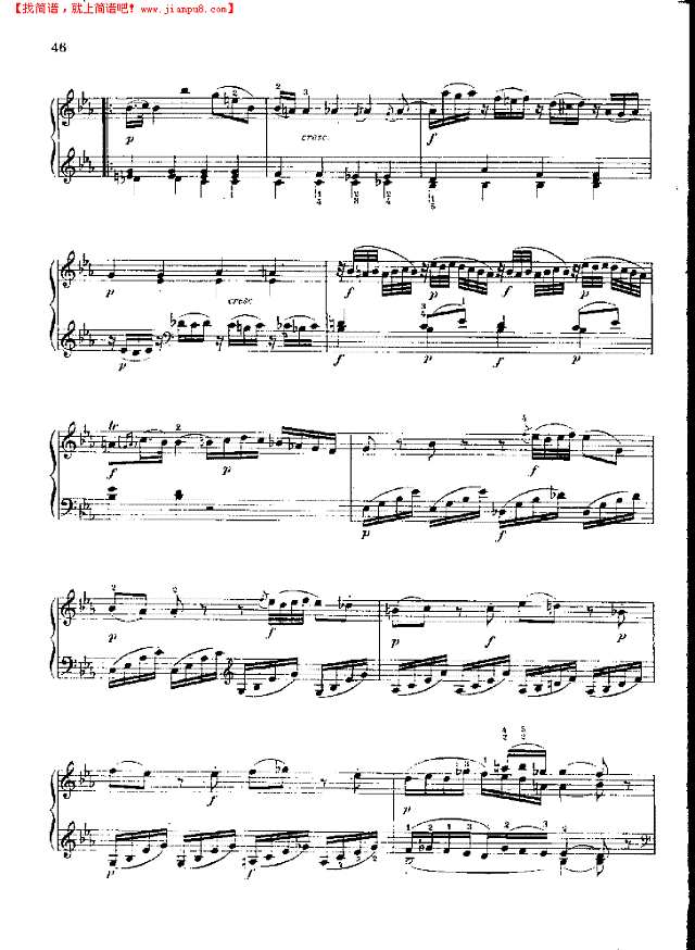 奏鸣曲Nr.282钢琴谱