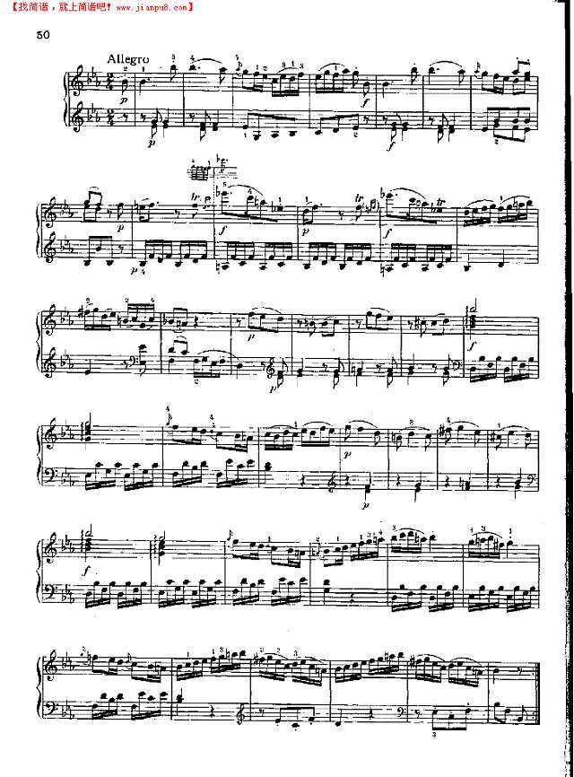 奏鸣曲Nr.282钢琴谱