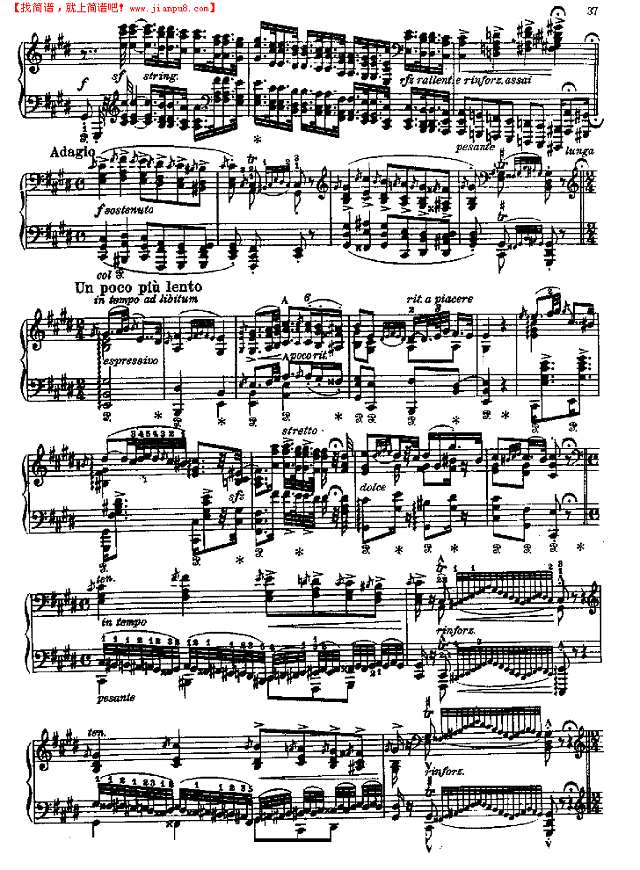 匈牙利狂想曲第十二首钢琴谱