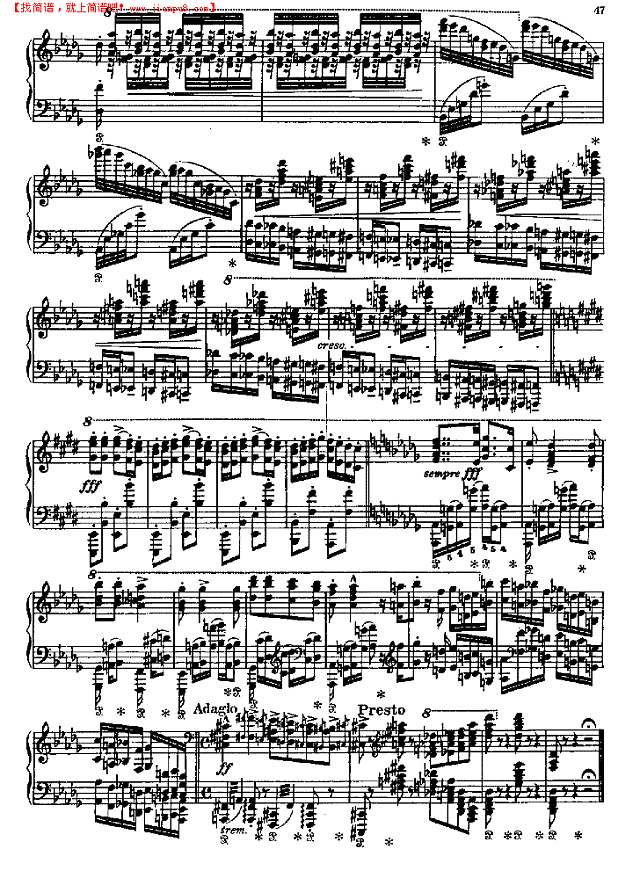 匈牙利狂想曲第十二首钢琴谱