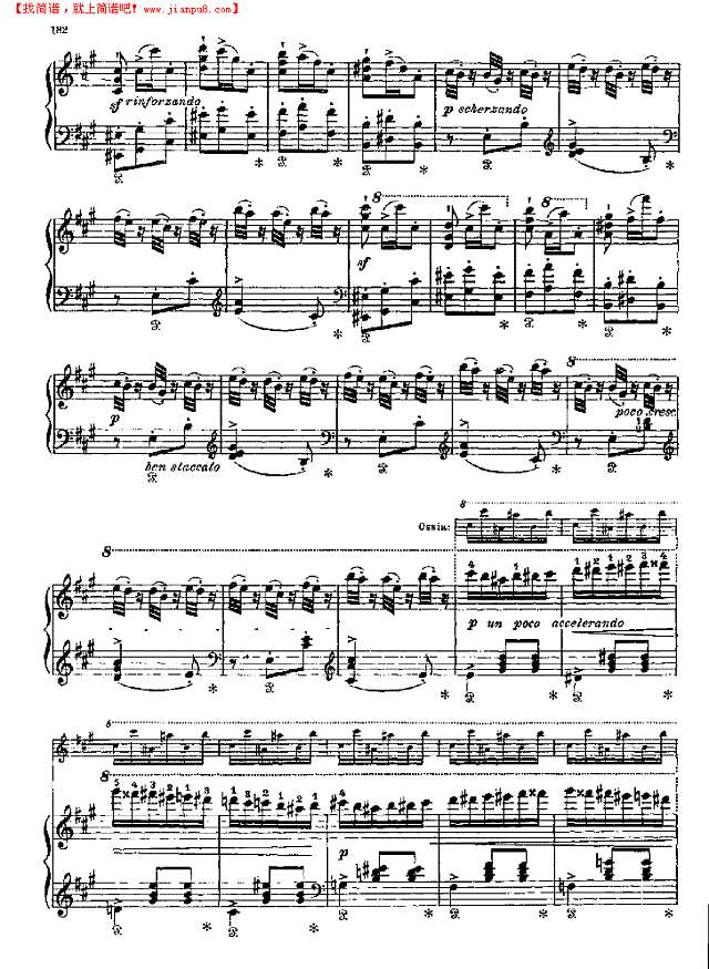 梅菲斯托圆舞曲钢琴谱