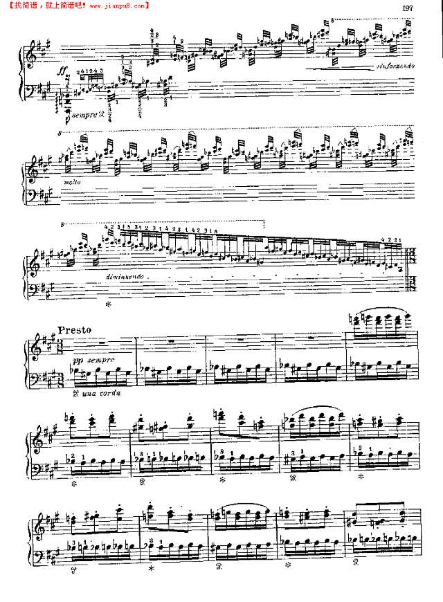 梅菲斯托圆舞曲钢琴谱