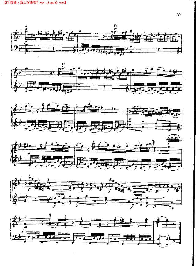 奏鸣曲Nr.281钢琴谱