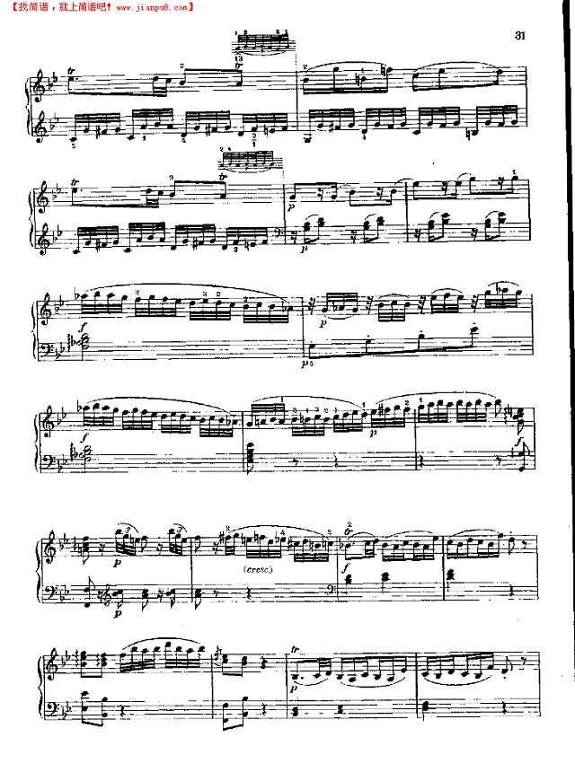 奏鸣曲Nr.281钢琴谱