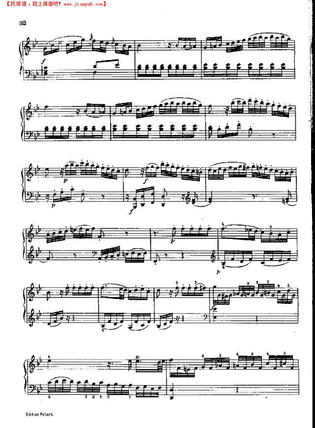 奏鸣曲Nr.281钢琴谱