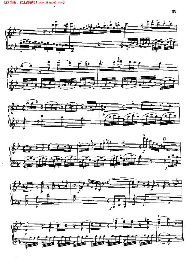 奏鸣曲Nr.281钢琴谱