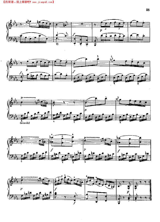 奏鸣曲Nr.281钢琴谱