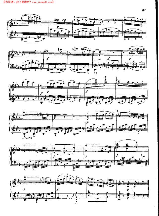 奏鸣曲Nr.281钢琴谱