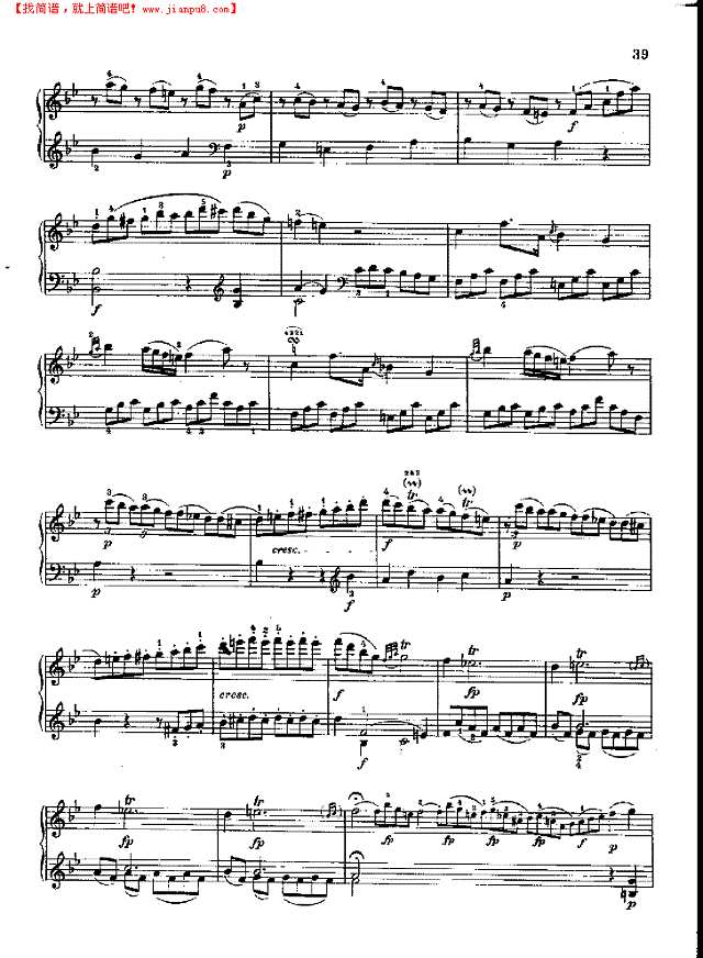 奏鸣曲Nr.281钢琴谱