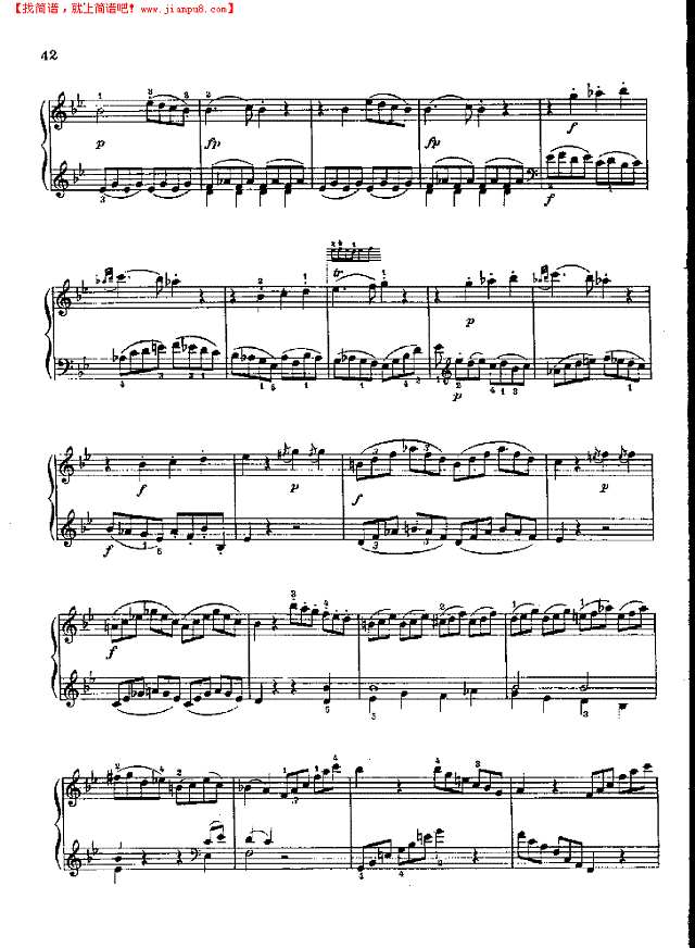 奏鸣曲Nr.281钢琴谱