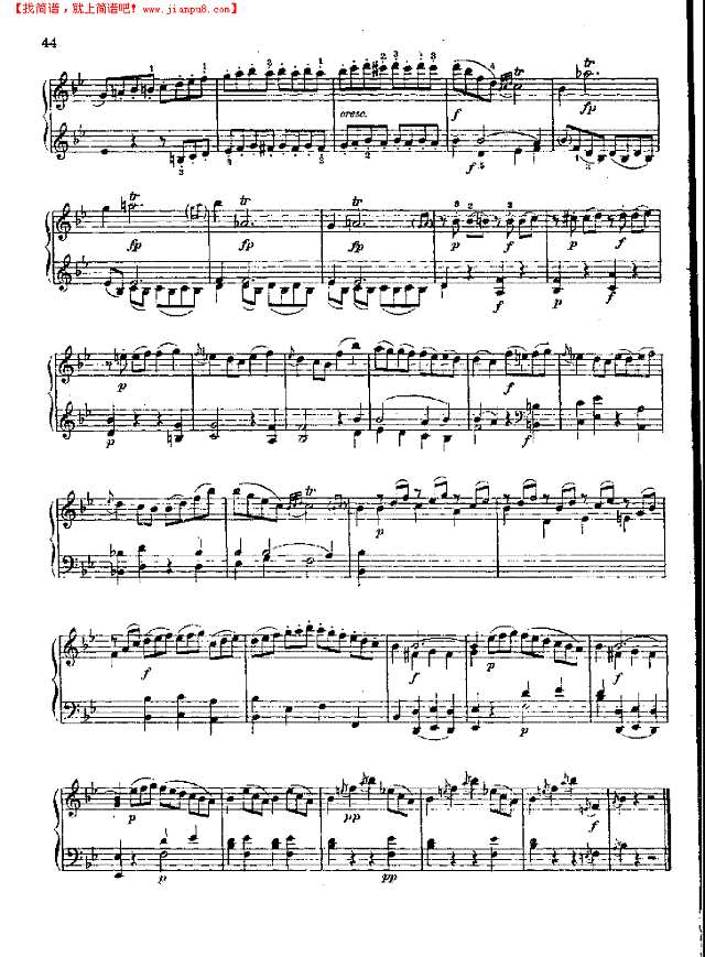 奏鸣曲Nr.281钢琴谱