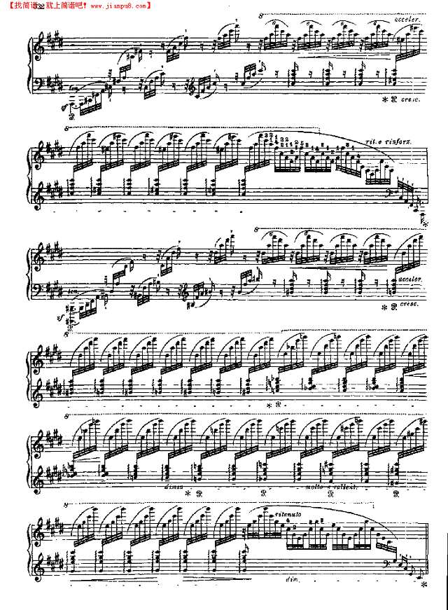 西班牙狂想曲钢琴谱