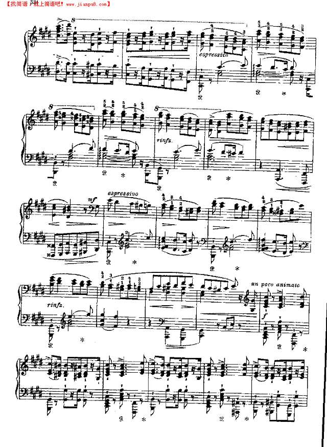 西班牙狂想曲钢琴谱