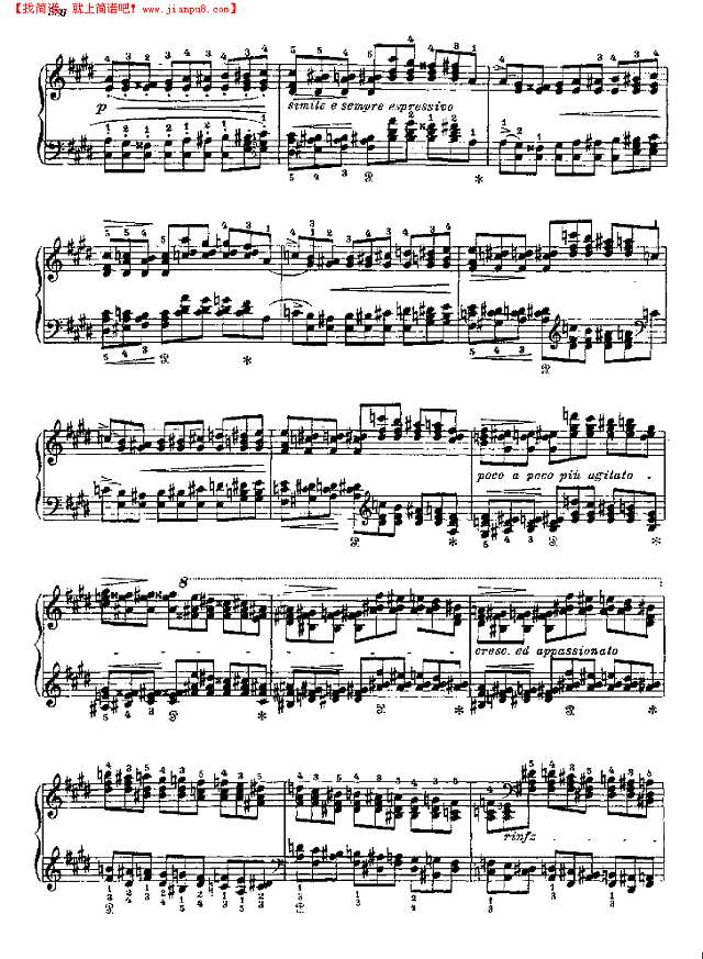 西班牙狂想曲钢琴谱