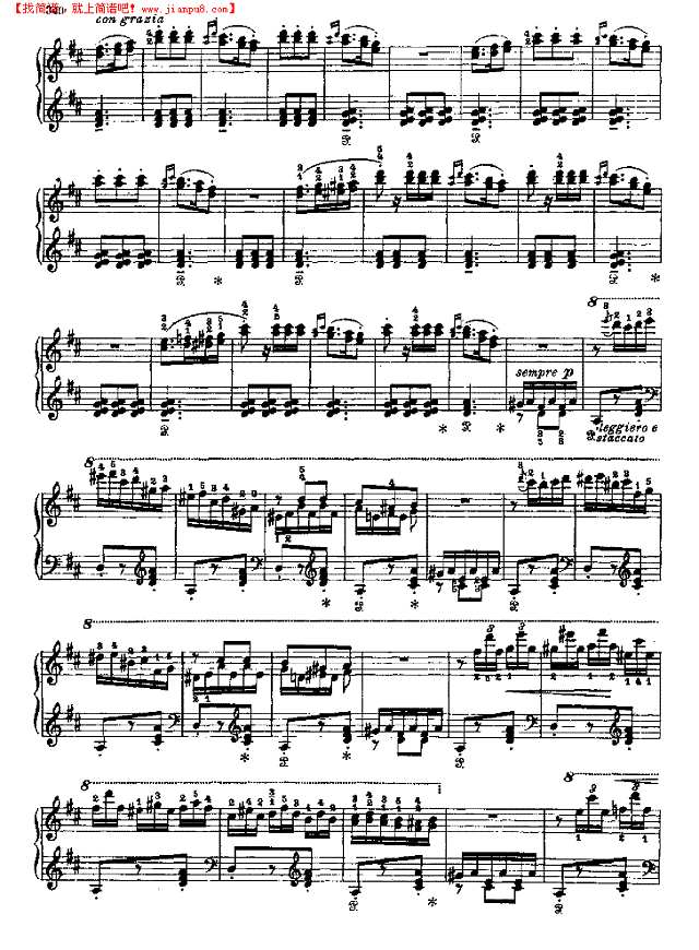 西班牙狂想曲钢琴谱