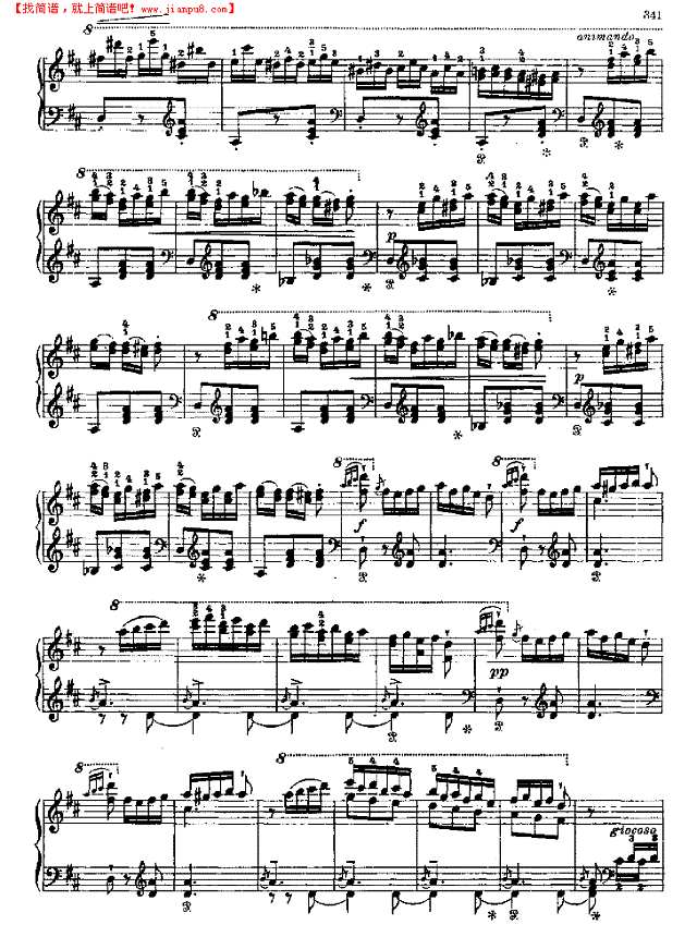 西班牙狂想曲钢琴谱