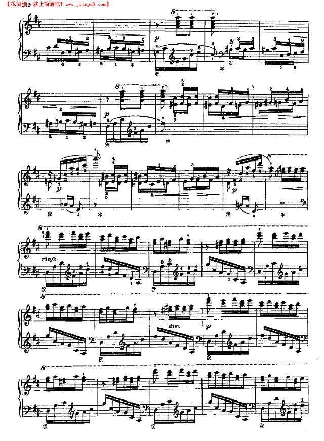 西班牙狂想曲钢琴谱