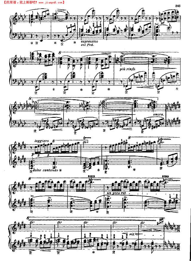 西班牙狂想曲钢琴谱