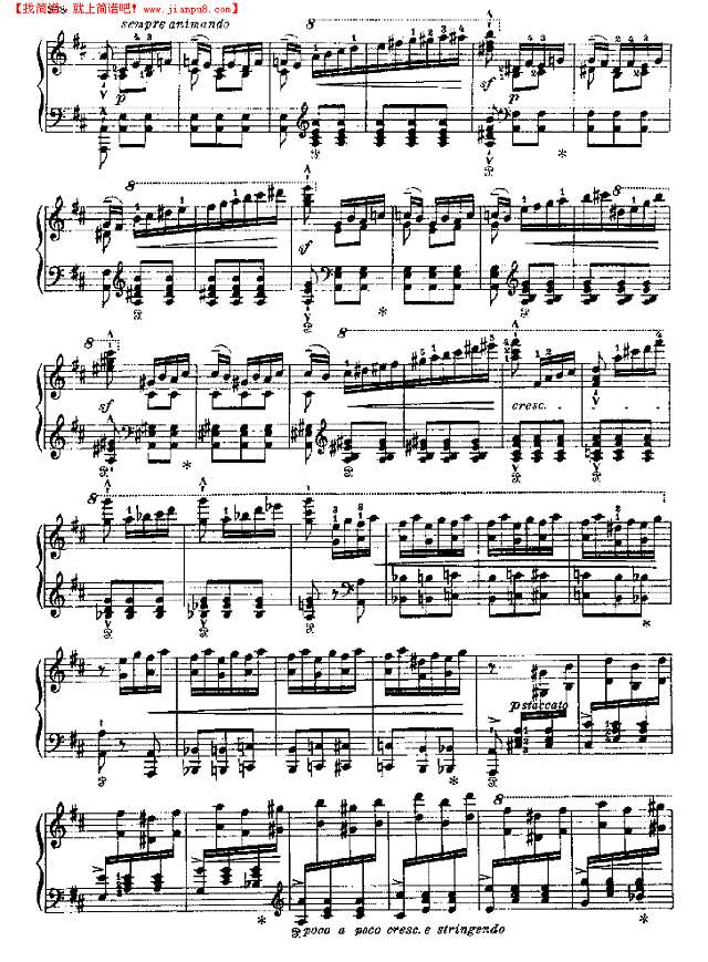 西班牙狂想曲钢琴谱