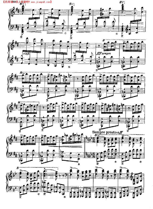 西班牙狂想曲钢琴谱