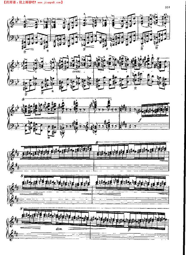 西班牙狂想曲钢琴谱