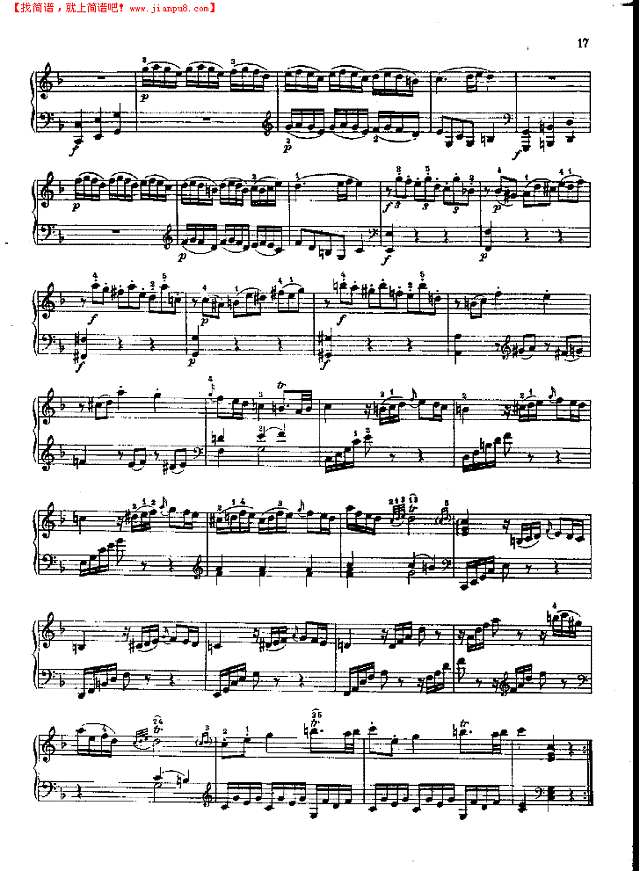 奏鸣曲Nr.280钢琴谱