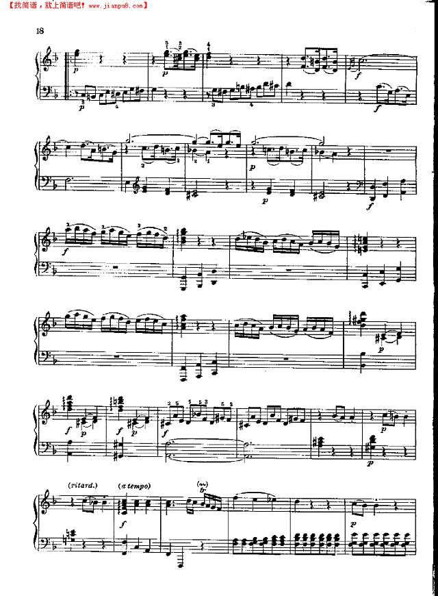 奏鸣曲Nr.280钢琴谱