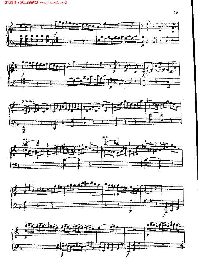 奏鸣曲Nr.280钢琴谱