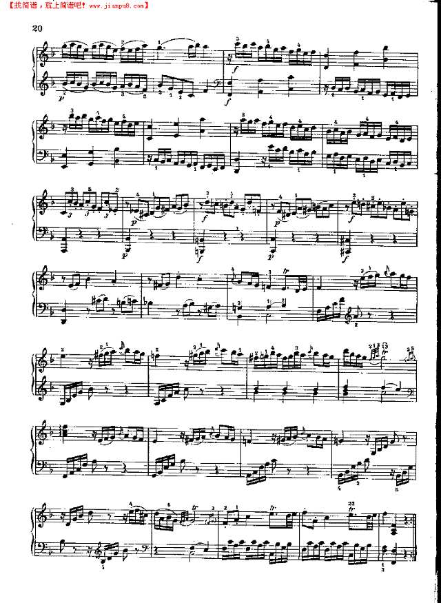 奏鸣曲Nr.280钢琴谱