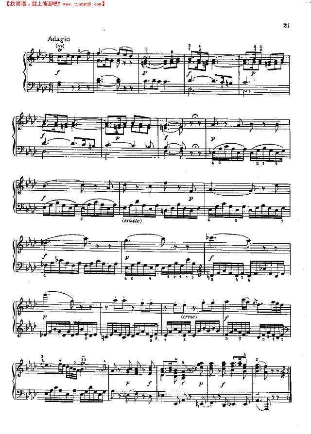 奏鸣曲Nr.280钢琴谱