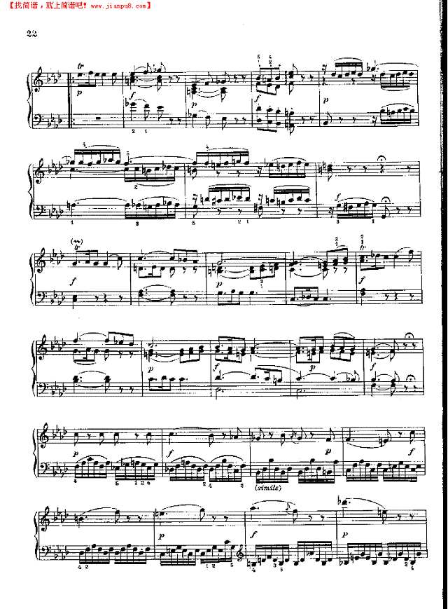 奏鸣曲Nr.280钢琴谱