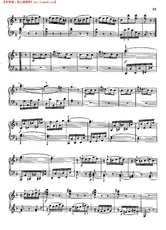 奏鸣曲Nr.280钢琴谱