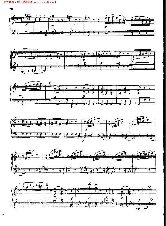 奏鸣曲Nr.280钢琴谱