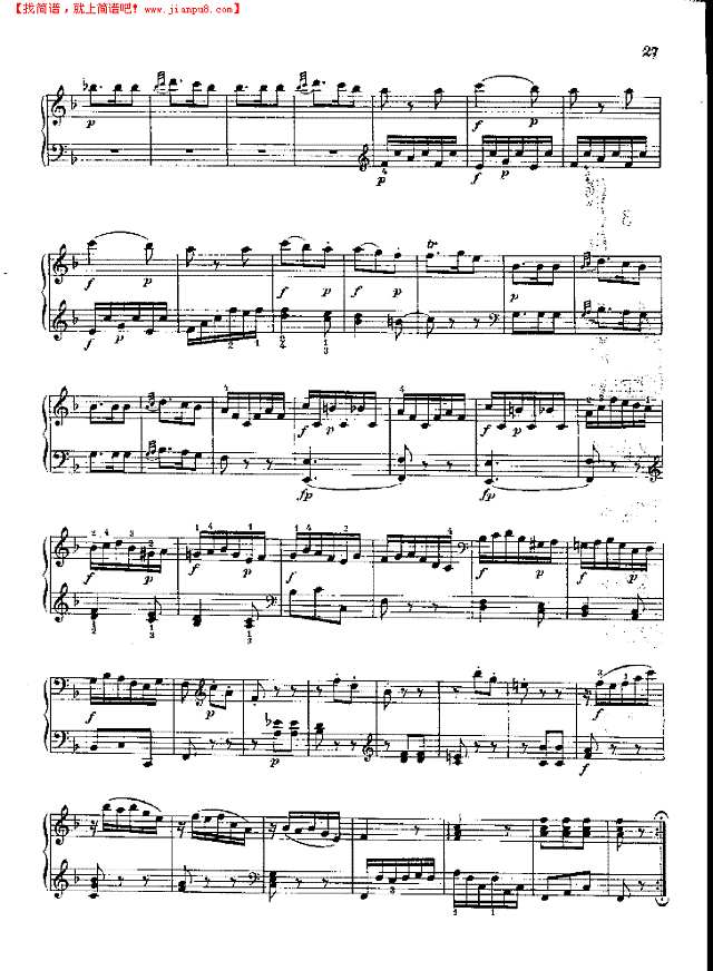 奏鸣曲Nr.280钢琴谱