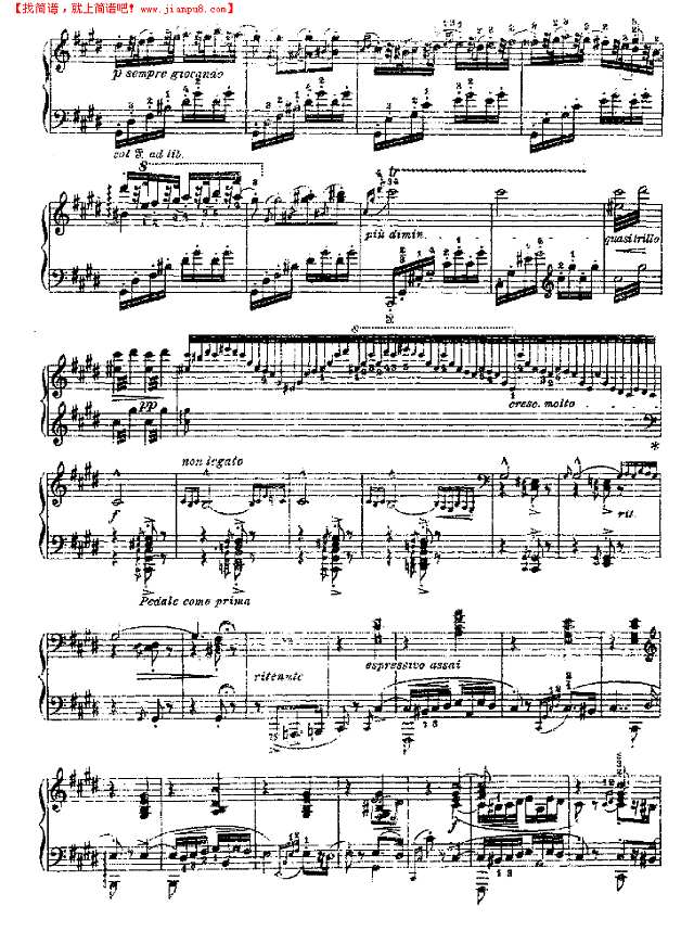 匈牙利狂想曲第二首钢琴谱