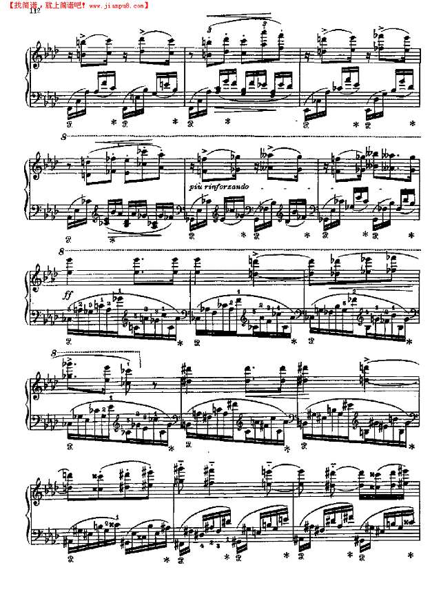高级音乐会练习曲十二首之10钢琴谱