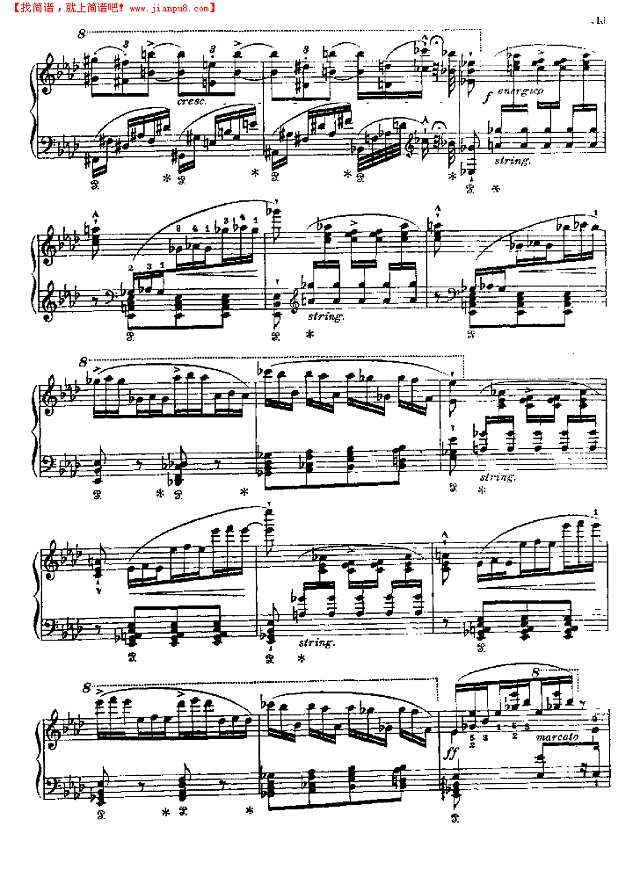 高级音乐会练习曲十二首之10钢琴谱