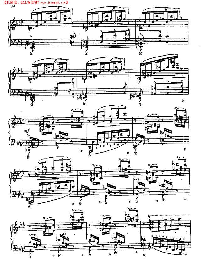 高级音乐会练习曲十二首之10钢琴谱